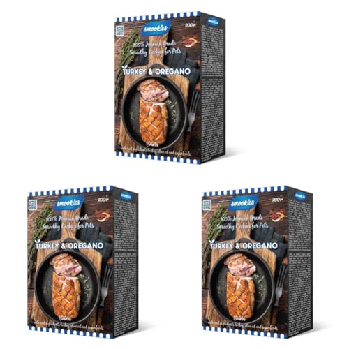 Smookies Turkey & Oregano, 200 Gram Snacks für Hunde (Packung mit 3)