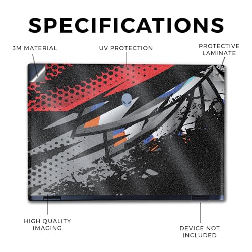 Image of Glossy Glitter Laptop Skin Compatible with Alienware M16 R2 (2024) - Blade Fan - Premium 3M Vinyl Protective Wrap Decal Cover - Easy to Apply | Crafted in The USA by MightySkins