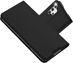 Radoo Case Compatible with Samsung Galaxy A32 5G, Ultra Slim PU Leather Flip Wallet Case Cover [Shockproof TPU] [Card Slot] [Magnetic Clasp] (Grey-Black)