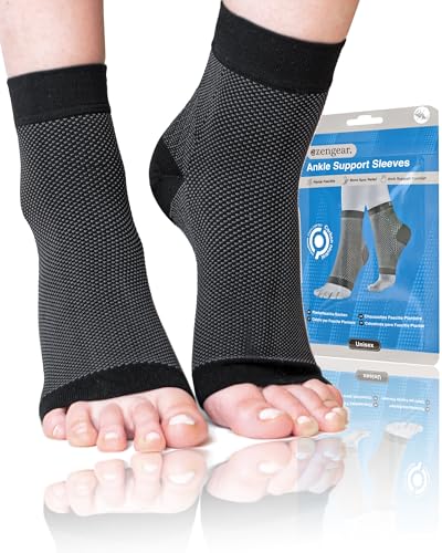 aZengear Knöchelbandage (2 Paar) für Männer und Frauen – Plantarfasziitis-Socken, schnelle...