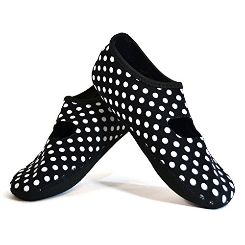 Women's Mary Janes Best Foldable & Flexible Flats, Travel & Exercise, Dance, Yoga Socks, Indoor Shoes, Slippers