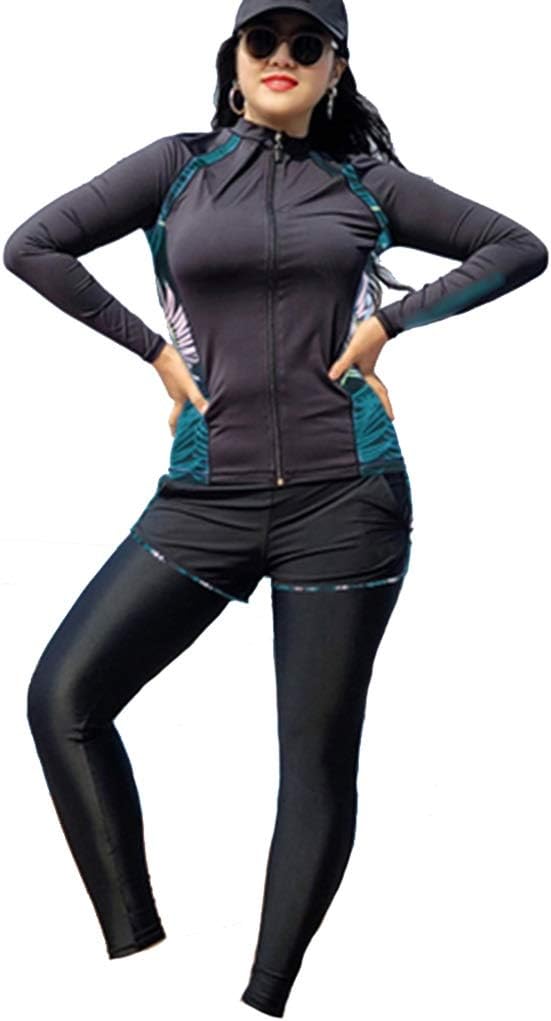 Womens surf Suit Womens Full Wetsuits Premium,One-Piece Long-Sleeved Ladies Wetsuit, Anti-Ultraviolet 5-Piece Wetsuit, Quick-Drying Sunscreen Adult Sports Swimsuit
