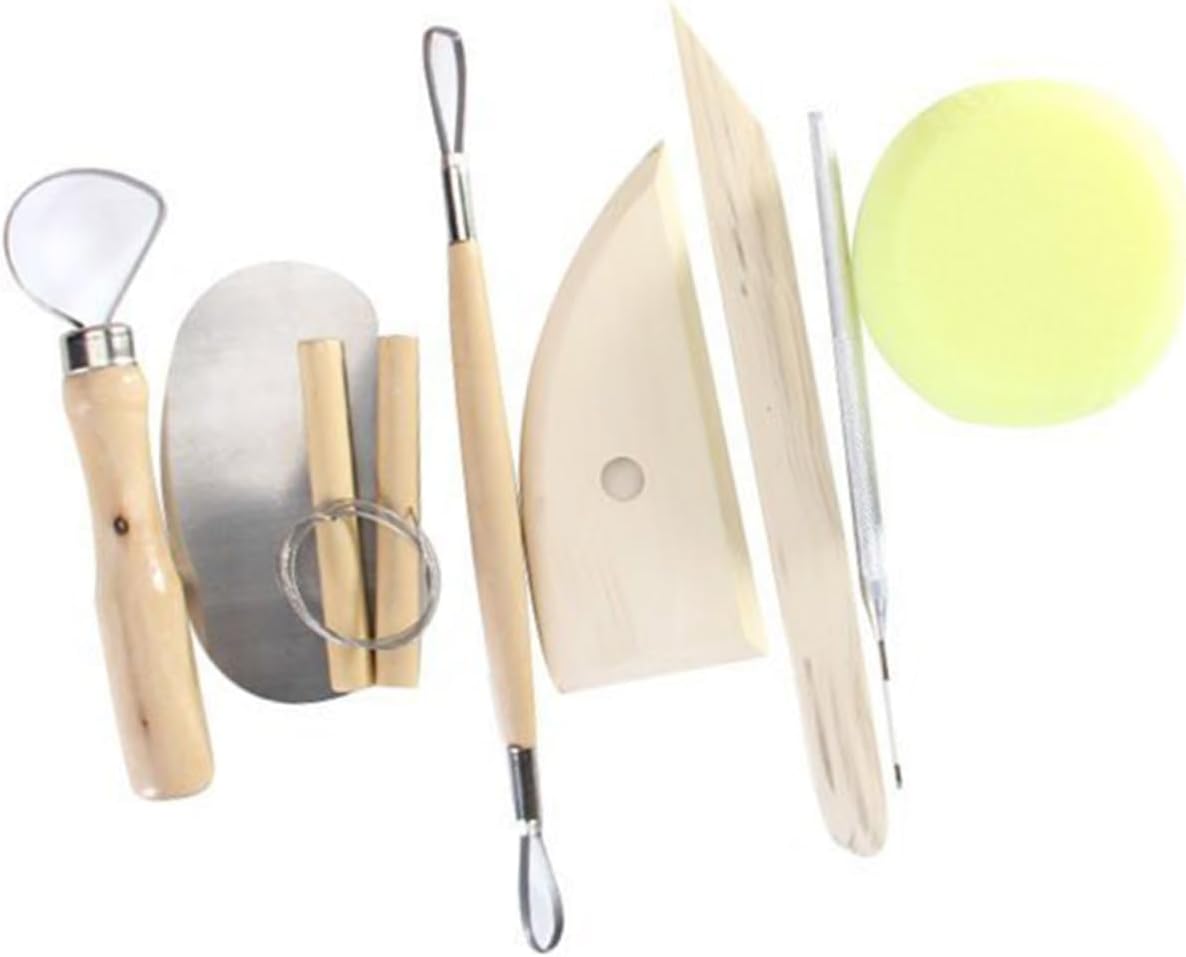OHPHCALL Tools Set 8pc Pottery Clay Modeling Kit Air Dry Clay Tools for Sculpture Carving Wood