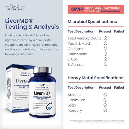 1MD Nutrition LiverMD - Liver Support Supplement | Siliphos Milk Thistle Extract & NAC - Supports Healthy Energy, Immunity & Overall Health - Liver Cleanse & Support | 60 Capsules - Image 7