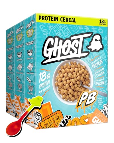 GHOST Protein Cereal, Peanut Butter Flavor (3-Pack) - Crunchy Peanut