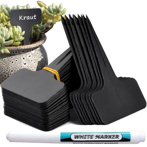 Orrdiffi 100Stk Plastik pflanzschilder für draussen wetterfest 6 * 10cm,Kunststoff Stecketiketten Pflanzenschilder zum Beschriften und Stift,kräuter schilder etiketten pflanzen (Schwarz) Orrdiffi 100Stk Plastik pflanzschilder für draussen wetterfest 6 * 10cm,Kunststoff Stecketiketten Pflanzenschilder zum Beschriften und Stift,kräuter schilder etiketten pflanzen (Schwarz)