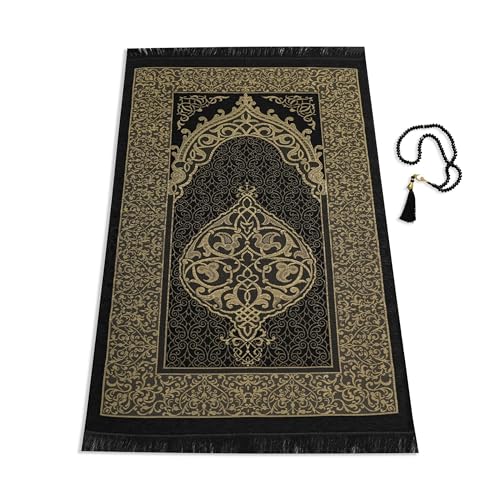SUMELA Muslim Prayer Rug with Islam Prayer Beads - Travel