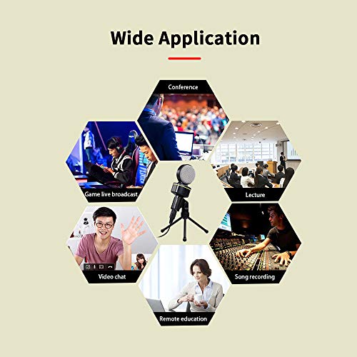 Microfone, Andoer Microfone de conferência por computador Microfone de mesa omnidirecional para bate