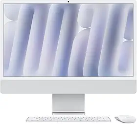 Apple 2024 iMac (de 24 polegadas, Chip M4 da Apple com CPU de 10 núcleos e GPU de 10 núcleos, 16GB Memória unificada, de 256 GB) - Prateado