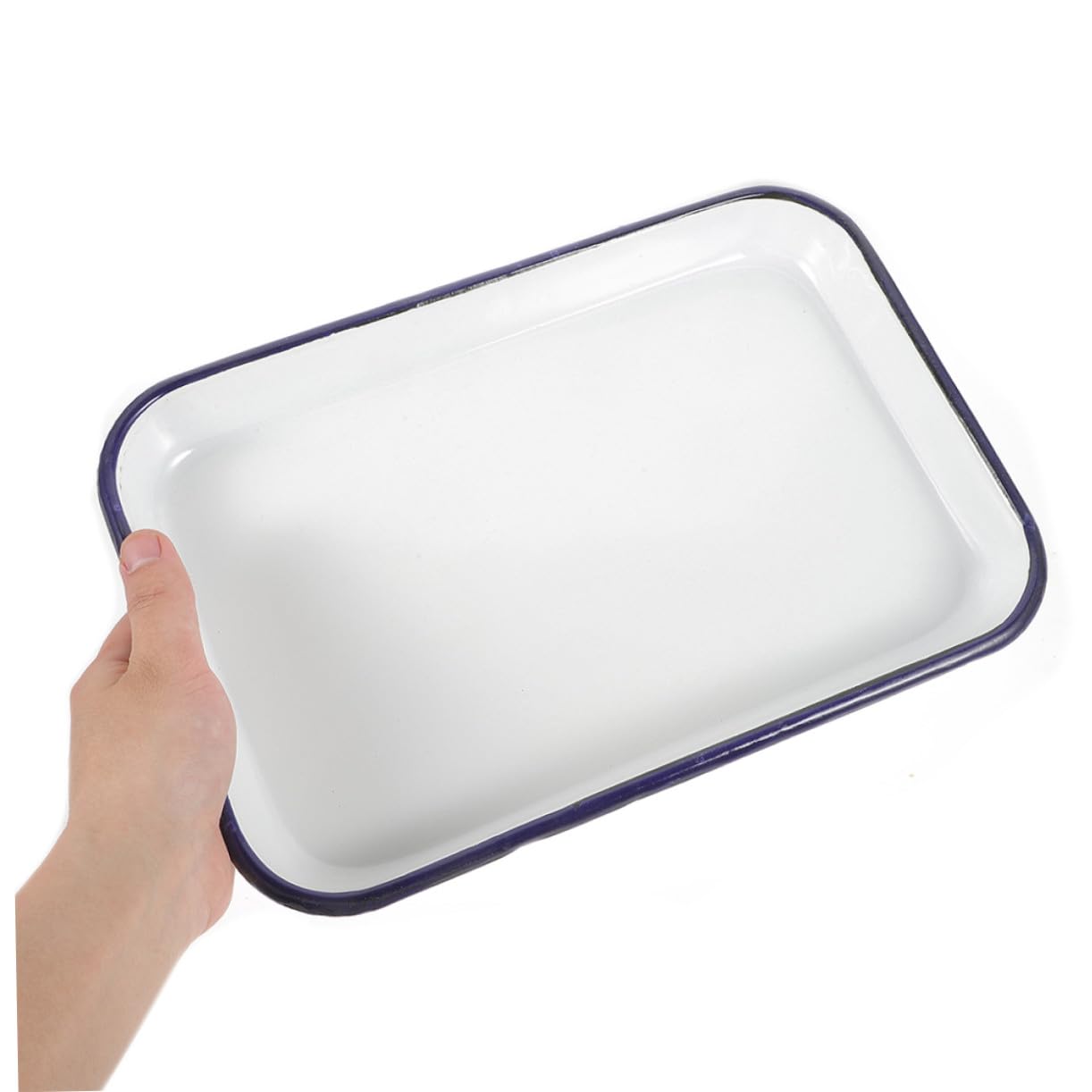 Bandejas Rectangulares Esmaltadas 20x30 Cm y 24x34 Cm Sartenes Para Horno Antiadherentes Duraderas Aptas Lavavajillas Para Hornear Asar Cocina Hogar 2 Piezas