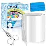 Bondtech Pool Reparaturset Wasserdichtes Unterwasser Klebeband, Pool Flicken Selbstklebend, Transparentes Flex Tape von Swimmingpool für alle Pooloberflächen, Kajaks, Schlauchboot(10 cm x 150 cm)