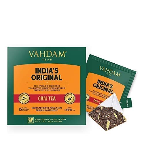 VAHDAM, India's Original Masala Chai Tea Bags, 30 TEA BAGS, 100% NATURAL SPICES