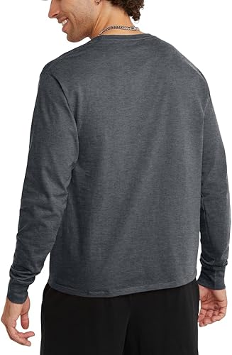 Miniatura 2 de Champion Camiseta para hombre, camiseta clásica de manga larga, cómoda, suave para hombre (regular o grande y alto)