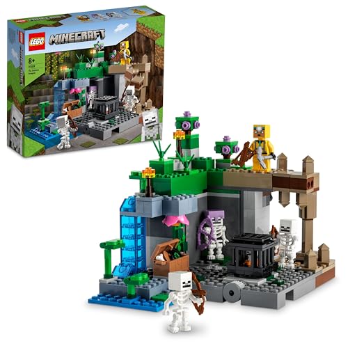 LEGO Minecraft La Mazmorra del Esqueleto, Juguete para Niños y Niñas de 8 Años o Más con Cuevas, Estalactitas, Ballesta y Figuras de Esqueletos, Regalo Creativo de Cumpleaños 21189