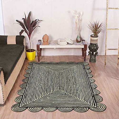Tapis en jute tressé noir, la solution réversible pour protéger vos sols - 2