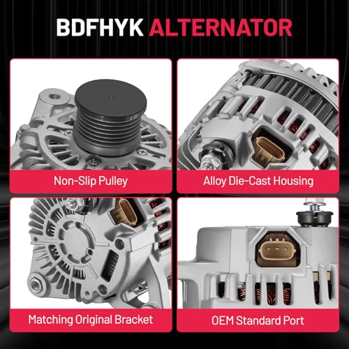 Image of BDFHYK 11343 Alternator Compatible with Nissan Sentra 2.0L l4 2007-2010
