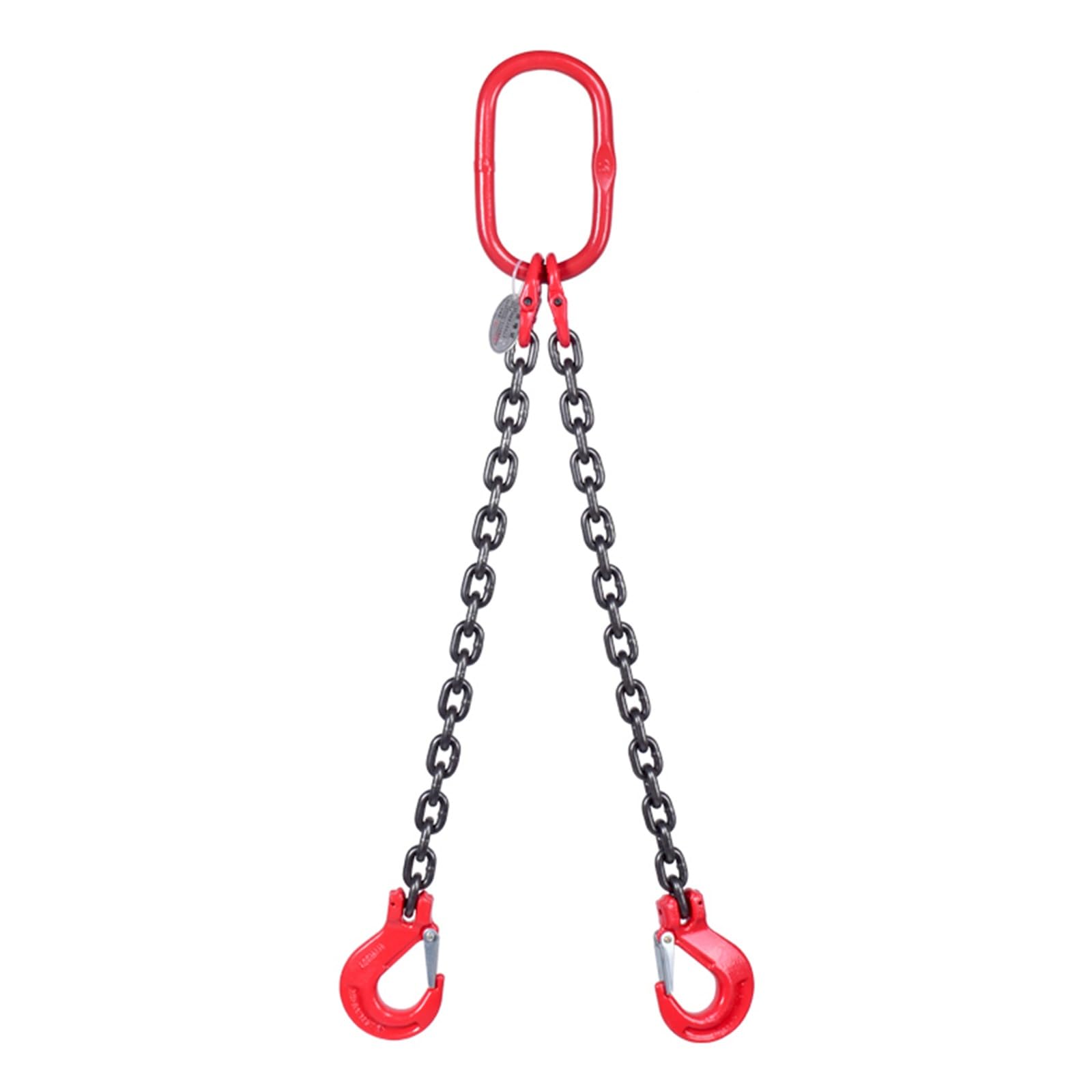 Lifting Slings Heavy Duty Chain, Chain Sling with Certified Weight Tag Dual Leg 1 3 5 7 Feet, 5/16 Inch Lifting Chains with Hooks for Cargo Contro(Load 3 Ton L 2 M (6.6 FT) 2 Hook)