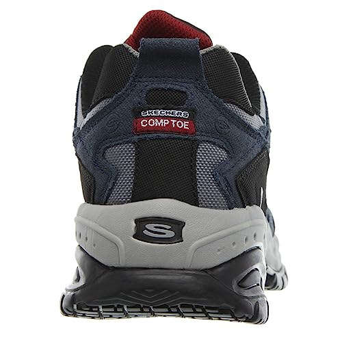 Skechers for Work Soft Stride Grinnel Hiker Boot,Navy/Gray,7 2E US