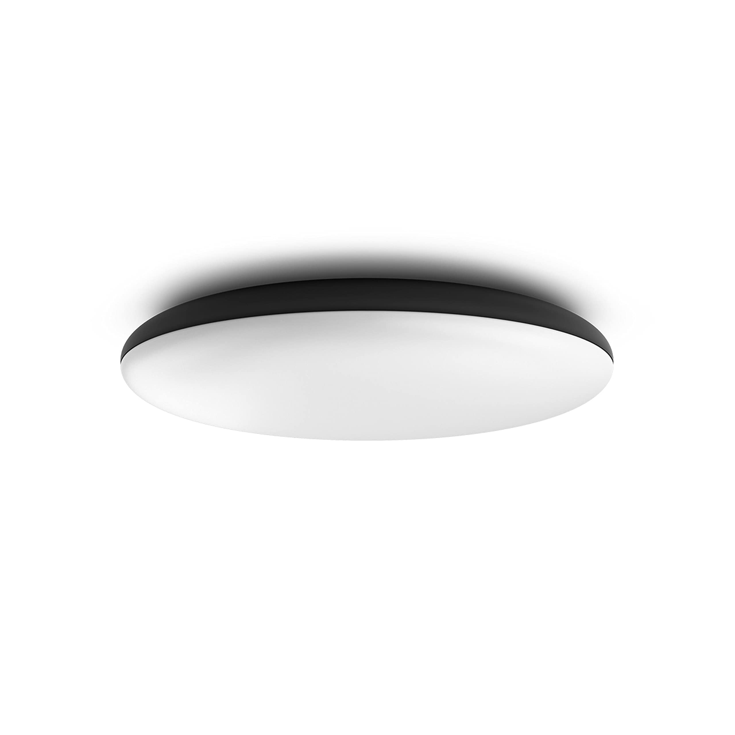 Philips Hue – Lámpara inteligente, Hue Cher, Plafón LED Inteligente, Luz Blanca de Cálida a Fría, Compatible con Alexa y Google Home, Color Negro