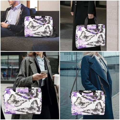 Bolsa para portátil 16 pulg mariposa morada resistente al agua miniatura 7