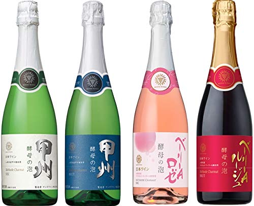【日本ワインスパークリング売上NO.1】マンズワイン酵母の泡シリーズ飲み比べ4本アソートセット [ スパークリング 日本 720ml×4本 ]