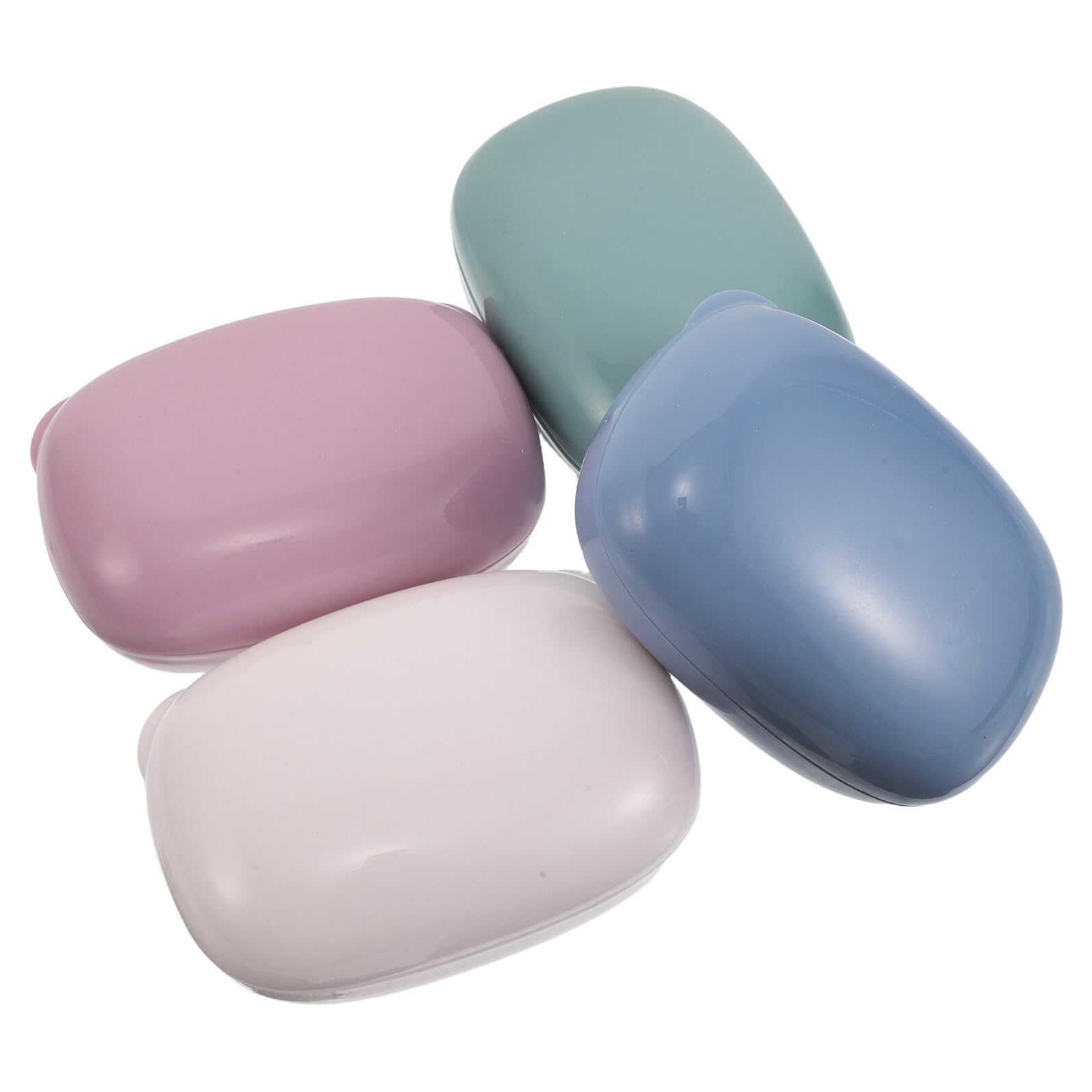 Porte-savon de voyage ovale lot de 4 grands récipients étanches en plastique à couvercle hermétique