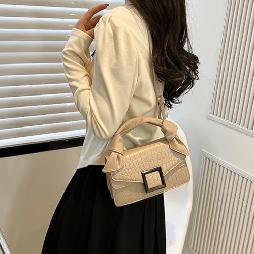 Image of Women Vegan Leather Evening Handbag Crocodile Pattern Handle Clutch Purse Cross Body Envelope Bag