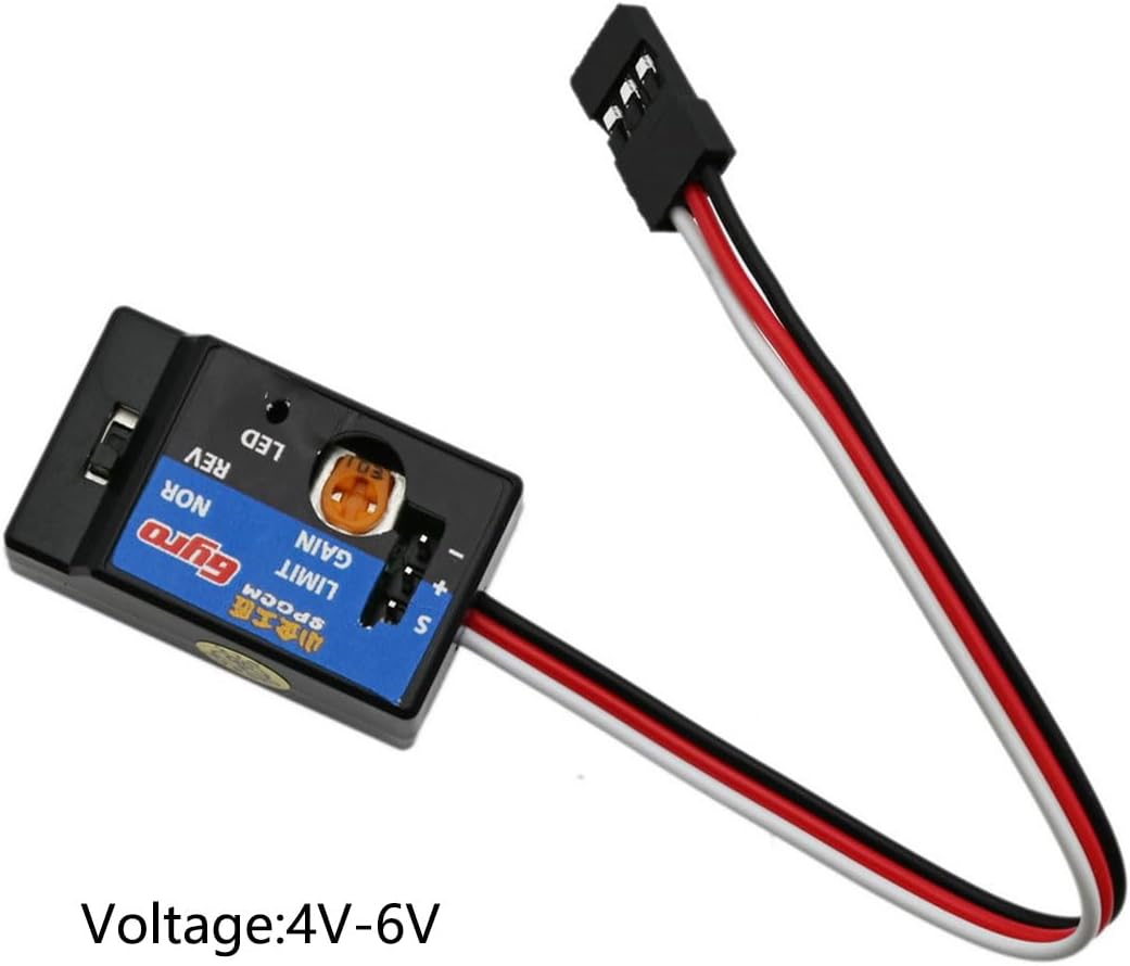 Mini Gyro Module for RC Cars - R484 Analog SMM System Drift Drive Automatic Stability Control - Sensitivity Adjustable 4-6V for Traxxas Slash 2wd HBX 16889A WPL D12