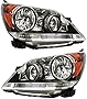 Evan-Fischer Headlight Set Compatible with 2008-2010 Honda Odyssey Left Driver and Right Passenger Side Halogen With bulb(s)