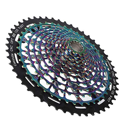 Preisvergleich Produktbild Demeras Mountainbike-Kette Rad Kettenblatt Fahrrad Schaltwerk Riemenscheibe Hochwertige Fahrradzahnscheibe Langlebig für Fahrrad Ersatzstollen für Mountainbike(12 Speed 9-50T)