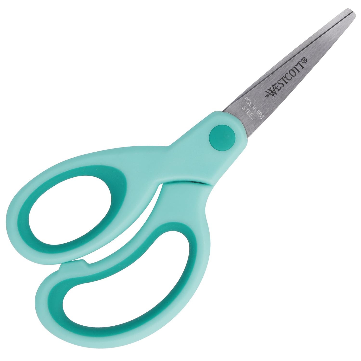 Westcott Forbici Per Bambini Con Motivo Calcio - Punta Arrotondata E Manico Softgrip - Perfette Per Scuola E Bricolage - Con Custodia - 5