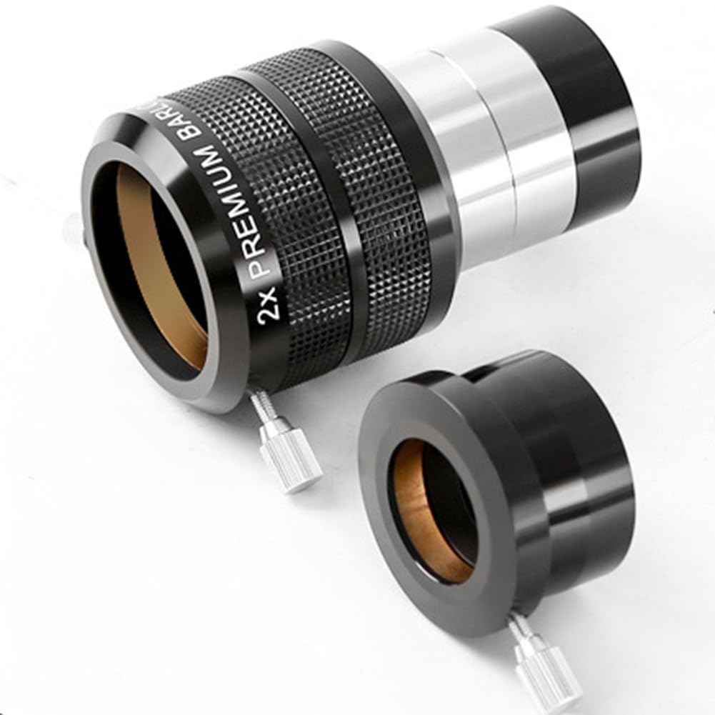Lot de 2 lentilles de Barlow de qualité supérieure pour télescopes - Se connecte à des accessoires de visualisation de 1 25" ou 2"