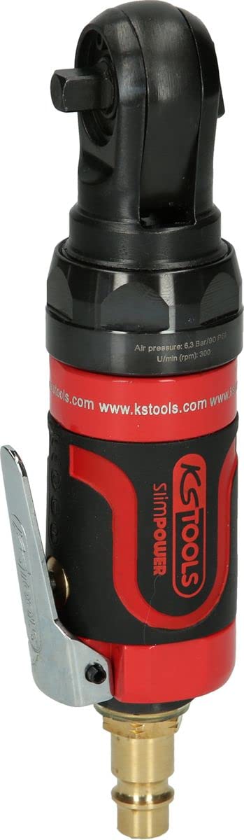 KS TOOLS - 515.5505 - Mini Clé à Rochet Pneumatique 1/4" SlimPower - Cliquet pneumatique 1/4 avec inverseur rotatif gauche/droite