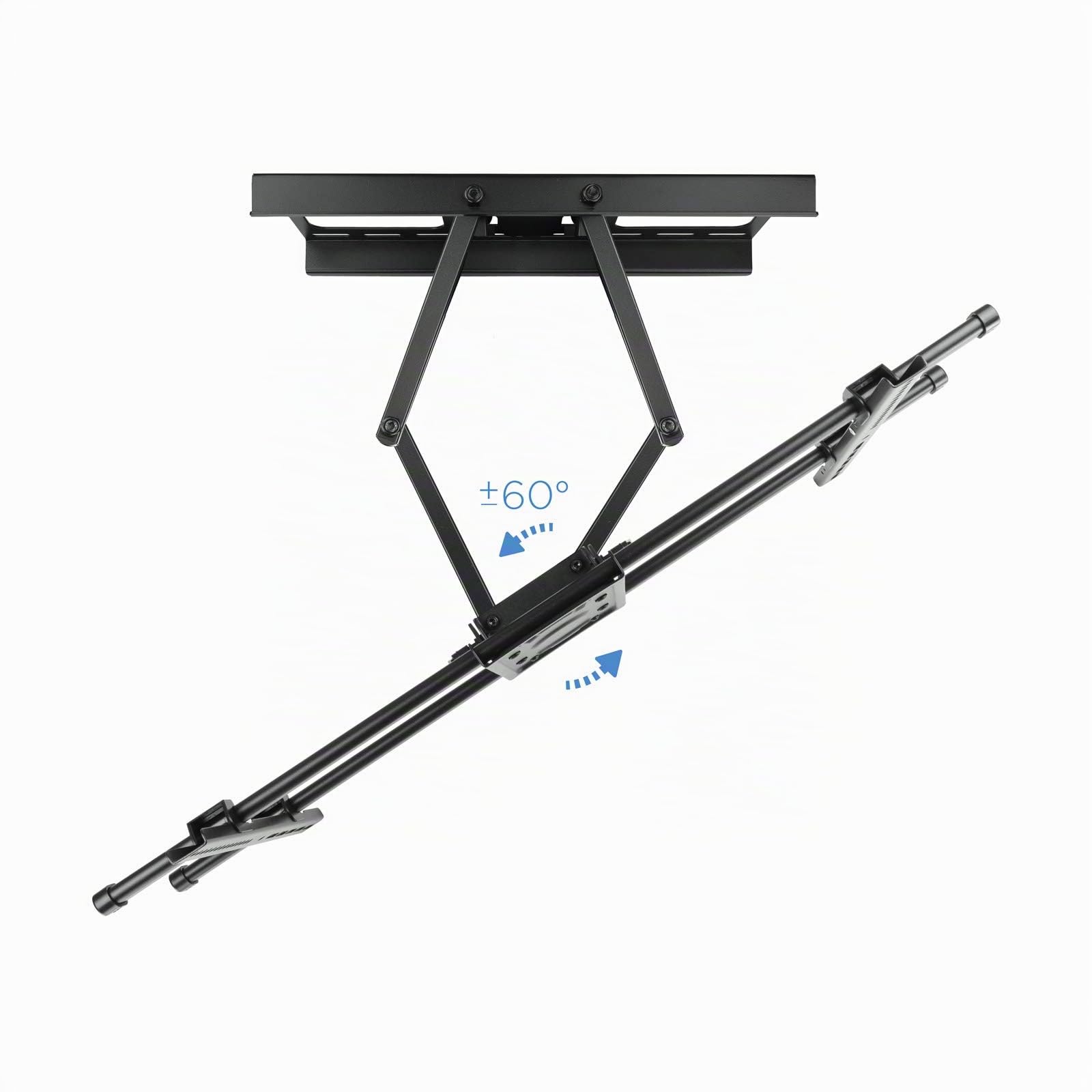 Tooq LP3790TN-B - Soporte de Pared para Pantallas 43" - 90", Máximo 75 kg, Extensible, Inclinable, Color Negro