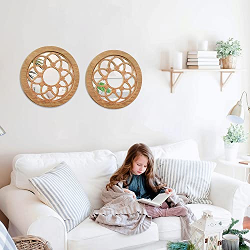 Specchi rotondi da parete, confezione da 2 specchi...