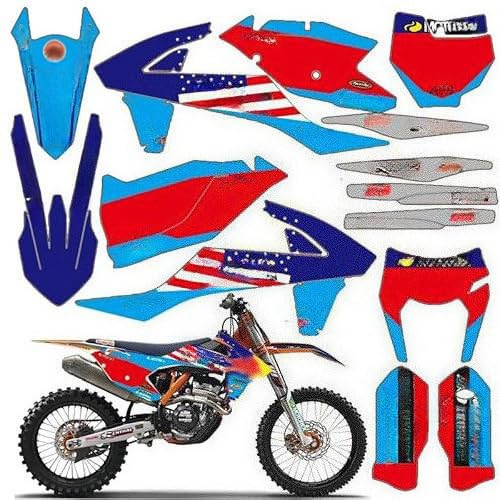 Ruilian DST0656 3M Customized Motorcross Graphics Motorcycle Decals Stickers Kit Fit for KTM EXC XCF XCW 2017-2019 Graphics for KTM SX SXF XC 2016-2018