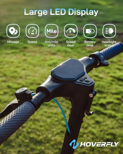 Image of Hoverfly X3 /X5 Electric Scooter for Adults, 18 /25 Mile Range, 20Mph Top Speed, 500W Motor, 10'' Solid Tire, with Double Suppression Electric Code Lock Walk Assist Mode, Foldable Commuting E Scooter