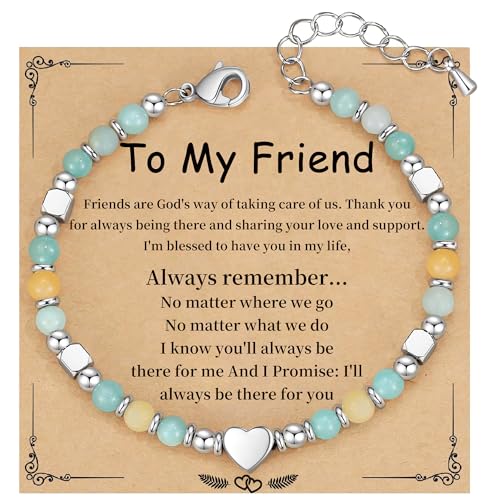 Image of Best Friend Bracelet Gifts for Women Sister Bestie, Christmas Gift for Teens Mom Daughter Granddaughter Birthday Gift for Her Stocking Stuffers