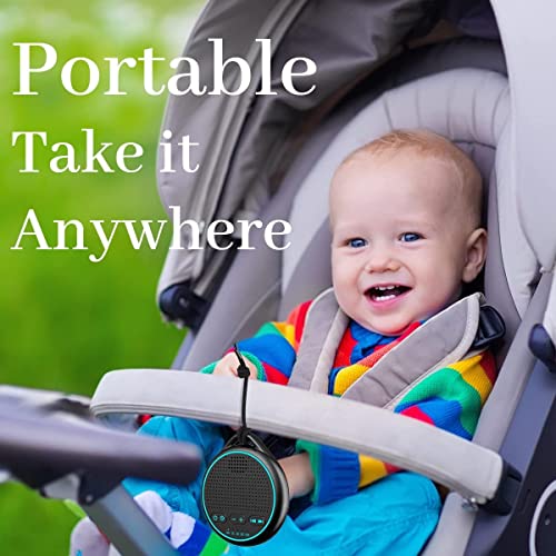 Fourair White Noise Sound Machine With 25 Soothing Sounds Powered By Usb Or Battery Portable Lanyard For Travel 32 Volume Levels 5 Timers And Memory Function For Baby Kids Adults Sleeping (Black) #TOP3