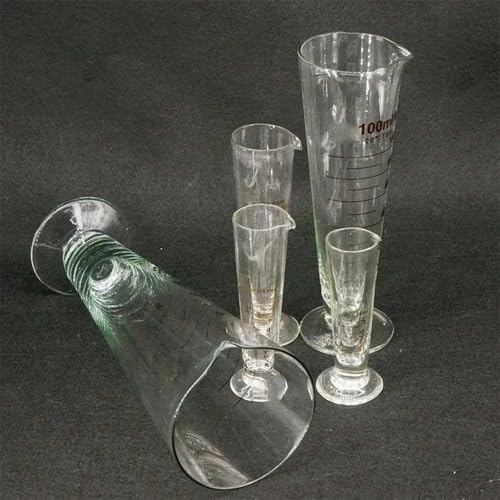 Bécher conique à pied en verre de laboratoire pour mélanges stables