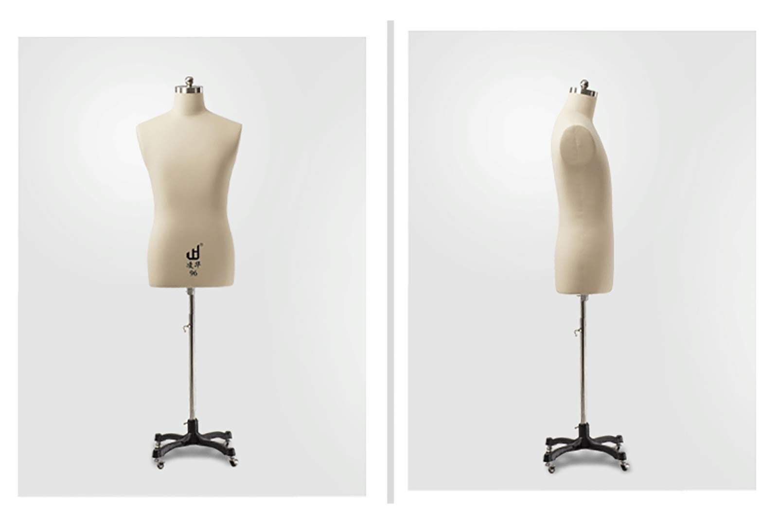 Manekin wystawowy męski Roll Male szycie Mannequin Pinnable, krawiecki, tors dla profesjonalnych projektantów/uczniów, łatwy montaż (rozmiar: Model 88)