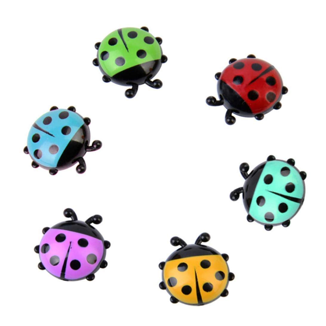 Fliyeong 6Pcs Mini Ladybug Fridge Magnets Home Decor Cute Cartoon Refrigerator Magnetic Stickers Creative and Useful