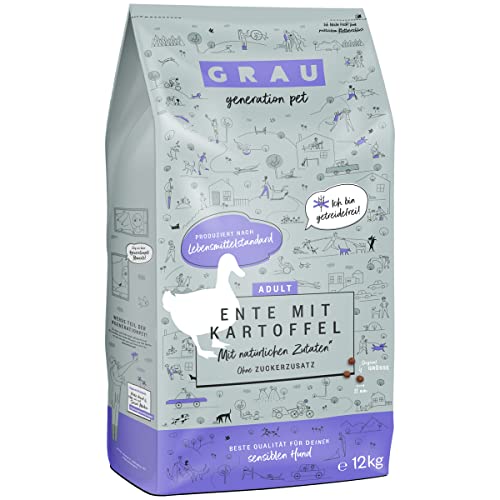 Produktbild von GRAU Ente mit Kartoffel Trockenfutter für Hunde - 12 kg