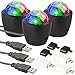 Produktbild Lunartec LED Disco: 3er-Set Mini-RGB-Disco-Licht, Akustik-Sensor, USB- & iPhone-Anschluss (Discokugel Licht, USB-Kugeln, Handy)