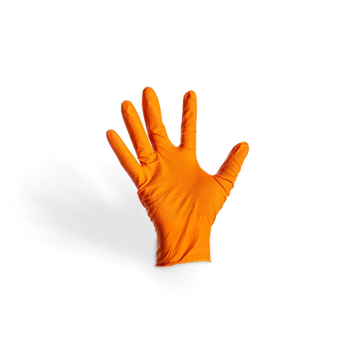 ARLI Edge Grip Nitril Einweghandschuhe Größe L orange 8,5 g Diamantstruktur puderfrei Arbeitshandschuhe Werkstatt Industrie Montage Automotive Handschuhe (500 Stück)