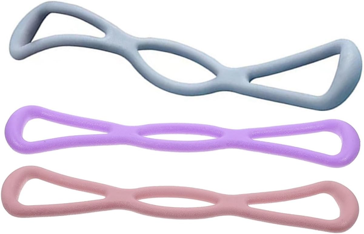 3Pcs Heavy Resistance Bands Elastic TPR Yoga Stretch Straps for Full Body Strengthening Portable Fitness Belts with Strong Endurance for Home and Outdoor Workouts