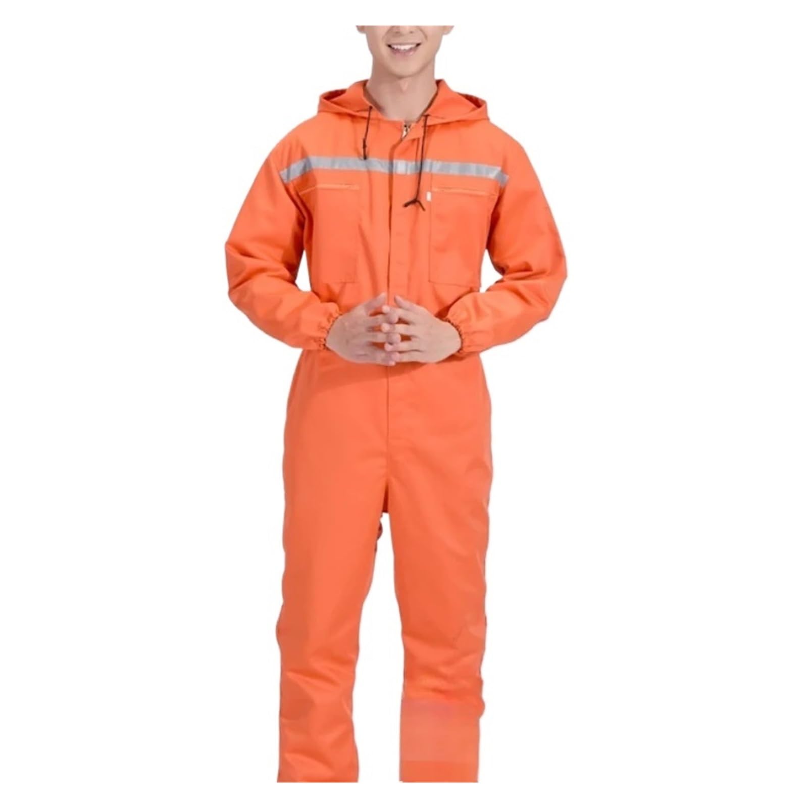Overoles de Trabajo Ropa de Trabajo Bolsillos Reflectantes con Cremallera Overoles de Seguridad for mecánicos de automóviles a Prueba de Polvo(Blue,XL)