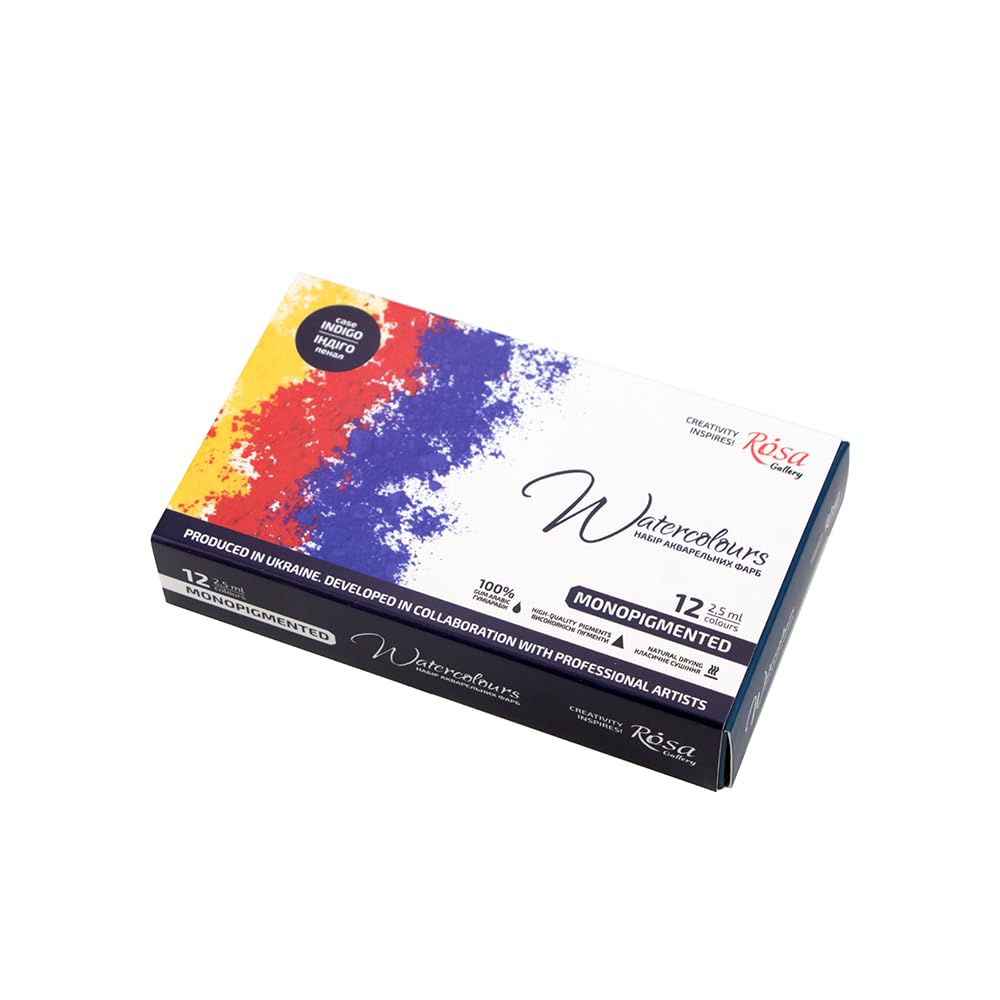 Rosa Gallery Мonopigmented Gallery Watercolour Monopigmented 12 Pan Paint Set