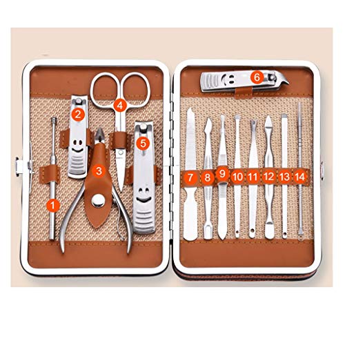 HONGYIFEI2021 Nagelset Haushalt Edelstahl Nagelknipser Set 26 Kits Nagelschönheitspflege Werkzeuge Einfache Pediküre… – Bild 5