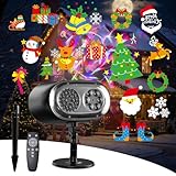 Christmas Projector Lights Outdoor No Need to Change Cards, 26 Effects Holiday Christmas Projector Light Outdoor 2 in 1 with Remote, Christmas Decorations Lighting for Outside Home Party House Decor